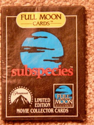 Subspecies (full Moon Limited Edition Collector Cards,  1990s) Rare