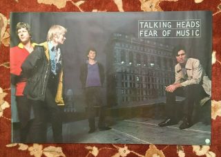 Talking Heads Fear Of Music Rare Promotional Poster From 1979