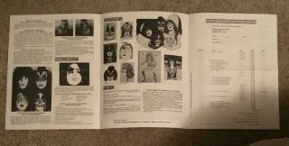 KISS Army Newsletter 1980.  very rare one of the last 4 - 1980 - 81 USA 3