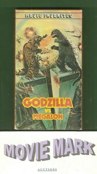 " Godzilla Vs.  Megalon " 1973 (movie Favorites) Versus Jet Jaguar Vhs Lp Mode Rare