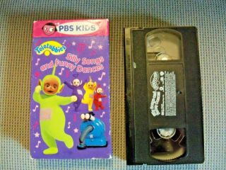 VHS Teletubbies - Silly Songs and Funny Dances RARE HTF PBS Dipsy Tinky Winky 2