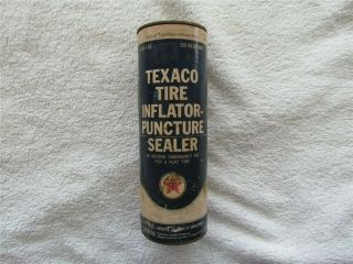 Rare Vintage Texaco Tire Inflator Puncture Sealer 1lb 2 Oz.