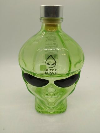 Very Rare Alien Head Outer Space Vodka Large Empty Bottle 750 Ml