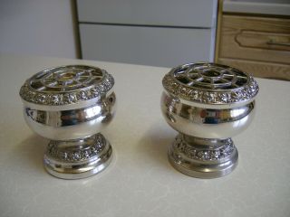 Small Vintage Ianthe Silver Plated Rose Bowls - 4 " (10cm) Dia (2803)
