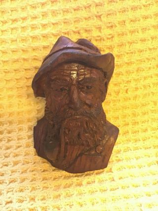 Vintage Black Forest German Wooden Carved Head