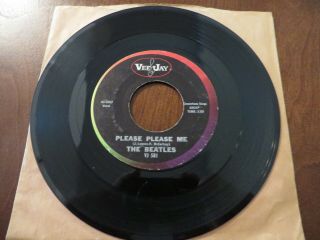 The Beatles RARE 1964 VJ Please Please Me Picture Sleeve Oval Label Disc Rare 2