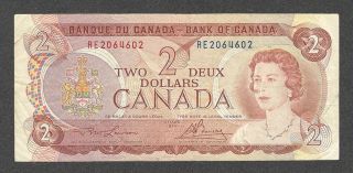 1974 Radar $2.  00 2064602 Rare 4 - Digit Key Bank Of Canada Qeii Two Dollars