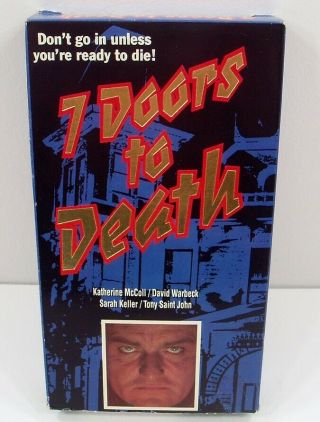 Vintage Rare 7 Doors To Death Vhs Tape Horror