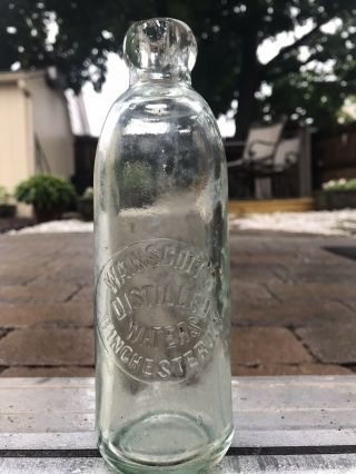 A24) Very Rare Hutch Wainscott’s Distilled Water Winchester Ky D.  O.  C 31 Bottle