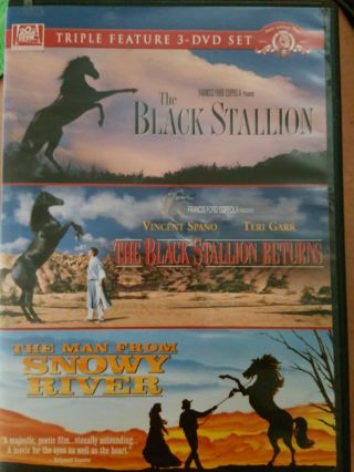 The Black Stallion/ Black Stallion Returns,  The Man From Snowy River,  Rare Dvd