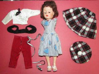 Vintage Little Miss Revlon Clone Doll With 3 Outfits Circle P Miss Coty