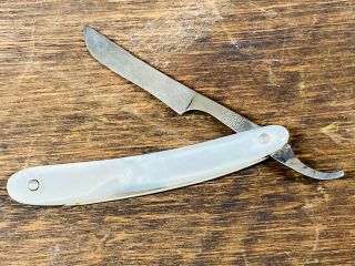 Very Rare Antique W.  R.  Case & Sons Razor Knife With Mother Of Pearl Handle
