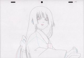 Hell Girl Jigoku Shoujo Anime Production Douga Drawing Not Cel Ai Enma Rare