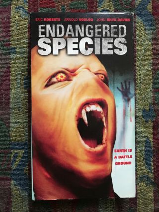 Endangered Species Vhs - Rare Horror Cult Gore Kevin S.  Tenney Velocity Sci - Fi