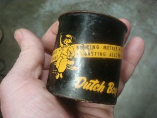 Vintage Rare Advertising Dutch Boy Paint Solder Wire Man Cave Can