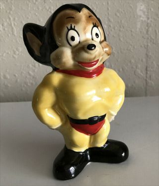 Rare Vintage Mighty Mouse Ceramic Figure Bright Colors