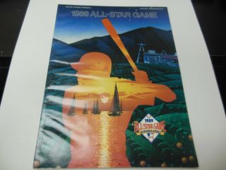 1989 Mlb Baseball All Star Game Program With Ticket California Angels Rare