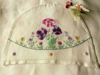 Vintage Hand Embroidered Tea Cosy - Delicate Work