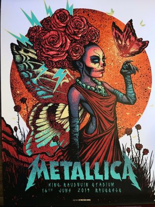 Metallica Rare Concert Poster Brussels 2019 449/500 Munk One
