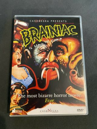 Braniac: El Baron Del Terror (dvd,  2006) Casanegra Rare