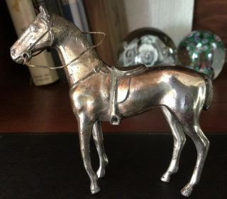 Antique Jennings Brothers - (jb) - Silver Plated Horse Figurine