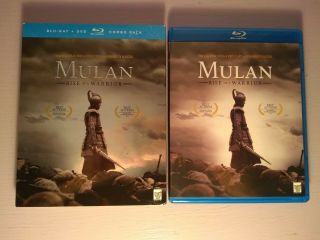 Mulan: Rise Of A Warrior (blu - Ray,  Dvd,  3 - Disc Set) Slipcover Rare