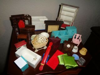 Vintage Plastic Doll House Furniture And Accessories Plasco/renewal Fc