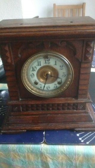 Authentic Antique Ansonia Clock 8 Day Striking Mantel Clock 1882