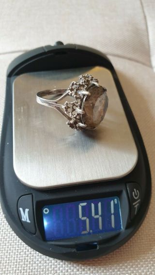 Antique Solid Silver Ring Size S