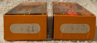 1 Set of 2 vintage Bomber fishing lures - inserts and boxes. 2