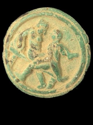 Rare Roman Period Bronze AppliquÉ With Erotic Scene - 200 - 400 Ad (10)