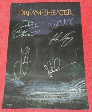 Dream Theater Rare Limited Edition Signed Band Autographed Promo Poster Deluxe