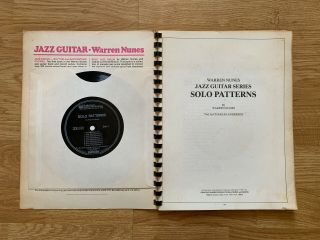 RARE Warren Nunes Jazz Guitar Solo Patterns Song Book w/ 7” 45 RPM Vinyl Record 2