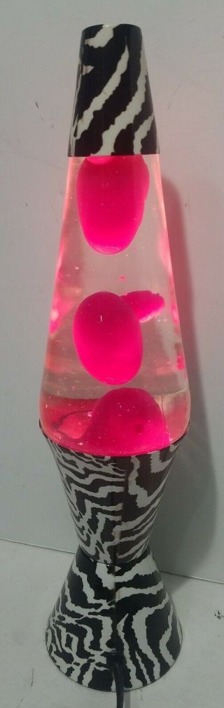 Vintage Lava Lamp Lite Midnight Series Great Pink Lava 16 " Rare