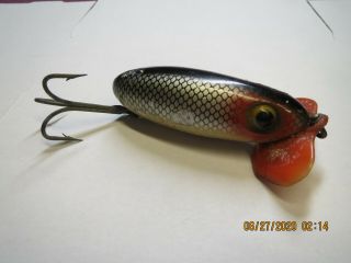Vintage Fred Arbogast Jitterbug Fishing Lure With Plastic Lip
