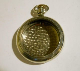 Antique 18s Dueber Silverine Open Face Pocket Watch Case,  Screw Back & Bezel