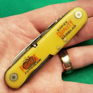 Rare Vintage Solingen Germany Import Advertising Corkscrew Utility Pocket Knife