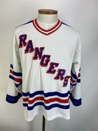 Rare Vintage 90s Ccm York Rangers Nhl Hockey Jersey Sewn Adult Medium
