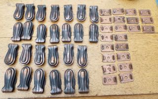 Vintage 26 Clipper Metal Stair Carpet Fittings With 22 Fixing Clips