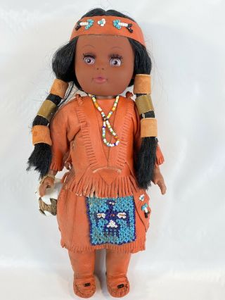 Vintage Rare Native American Indian Dolls Mother And Baby Great Piece
