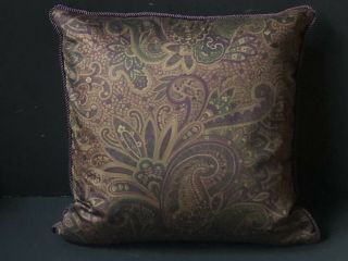 Rare Ralph Lauren Bohemian Paisley Decorative Down Throw Pillow Vintage Purple