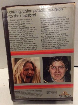 The Beast Within 1982 Rare Magnetic Video Betamax 2