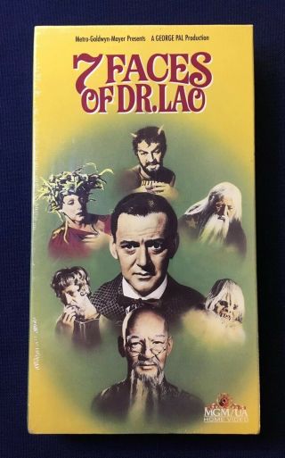 7 Faces Of Dr.  Lao Vhs Rare Oop Sci - Fi Fantasy Wester Tony Randall