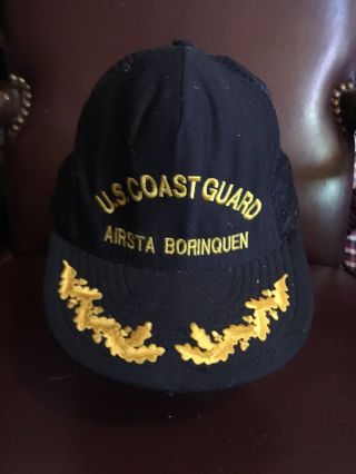 [very Rare] Vintage U.  S Coast Guard Airsta Borinquen Mesh Hat -