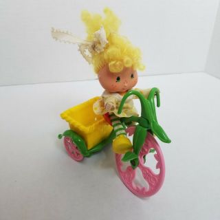 Vintage Lemon Meringue 1979 Strawberry Shortcake Doll With 1982 Tricycle