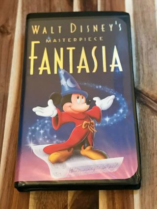 Rare Walt Disney Masterpiece Fantasia Clam Shell Case (vhs,  1991)