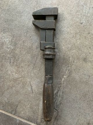 Vintage Antique Bemis & Call H&t Co.  Adjustable Pipe Wrench Collectible Tool