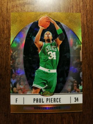2006 - 07 Paul Pierce Topps Finest Gold Refractor Rare 13 / 50 Celtics Chrome