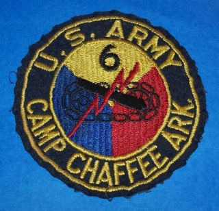 Rare Cut - Edge Wool Ww2 6th Armored Division Camp Chaffee Px Patch