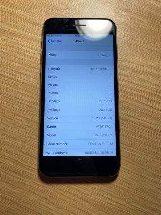 RARE - Apple iPhone 6s - 32GB (AT&T) Space Gray Jailbroken iOS 10.  2.  1 2